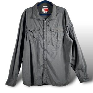 Craghoppers Shirt Mens XXL Grey Nosilife Insect Shield Vented Light Hiking Outdo